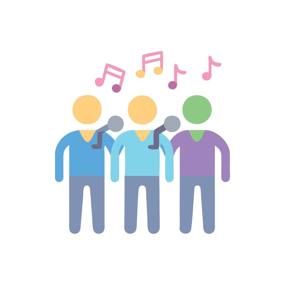 Creative Acapella Group Icon Design vector