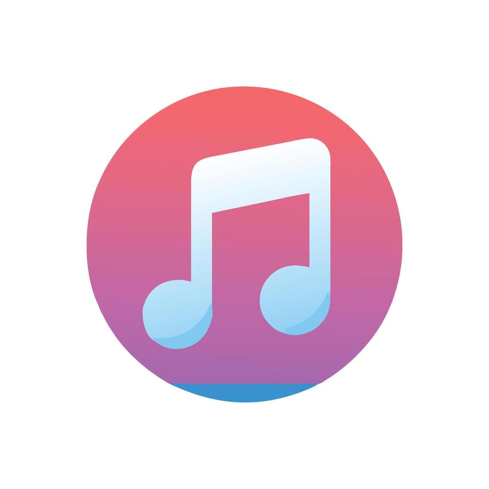 Apple Music Icon for Streaming vector
