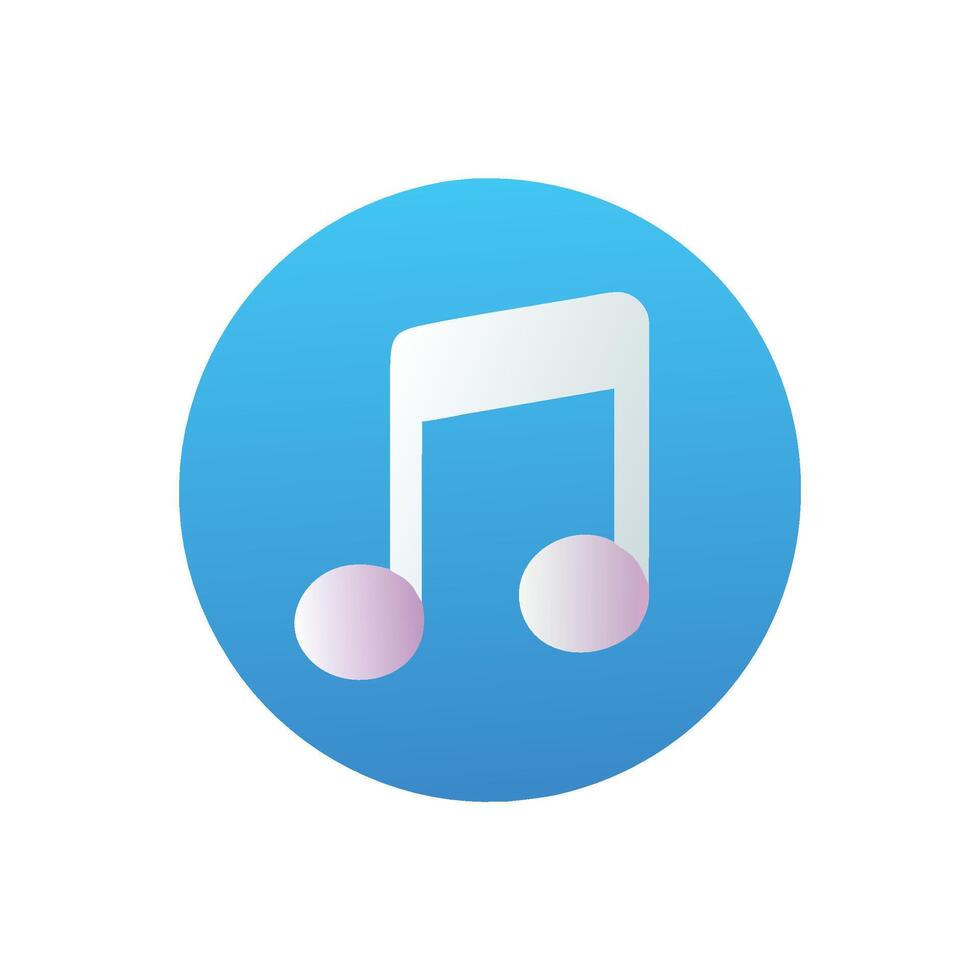 Stylish Apple Music Icon vector