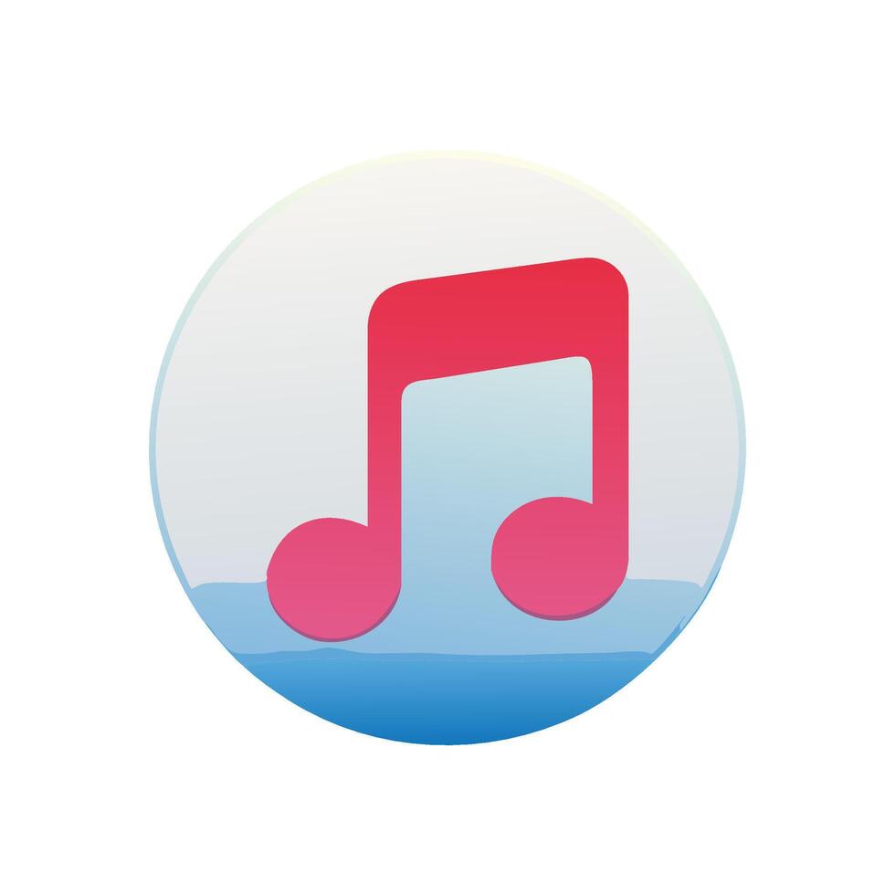 Creative Apple Music Icon Design vector