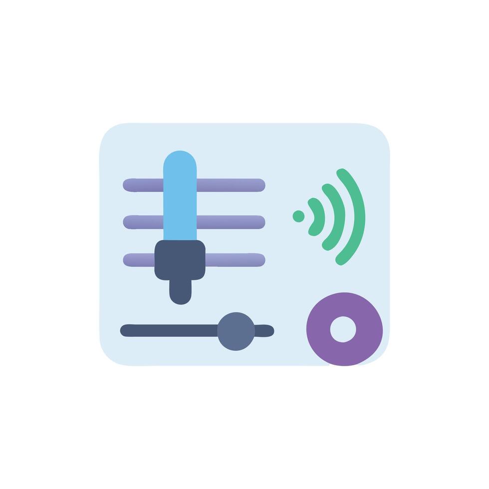 Modern AutoTune Icon for Music vector