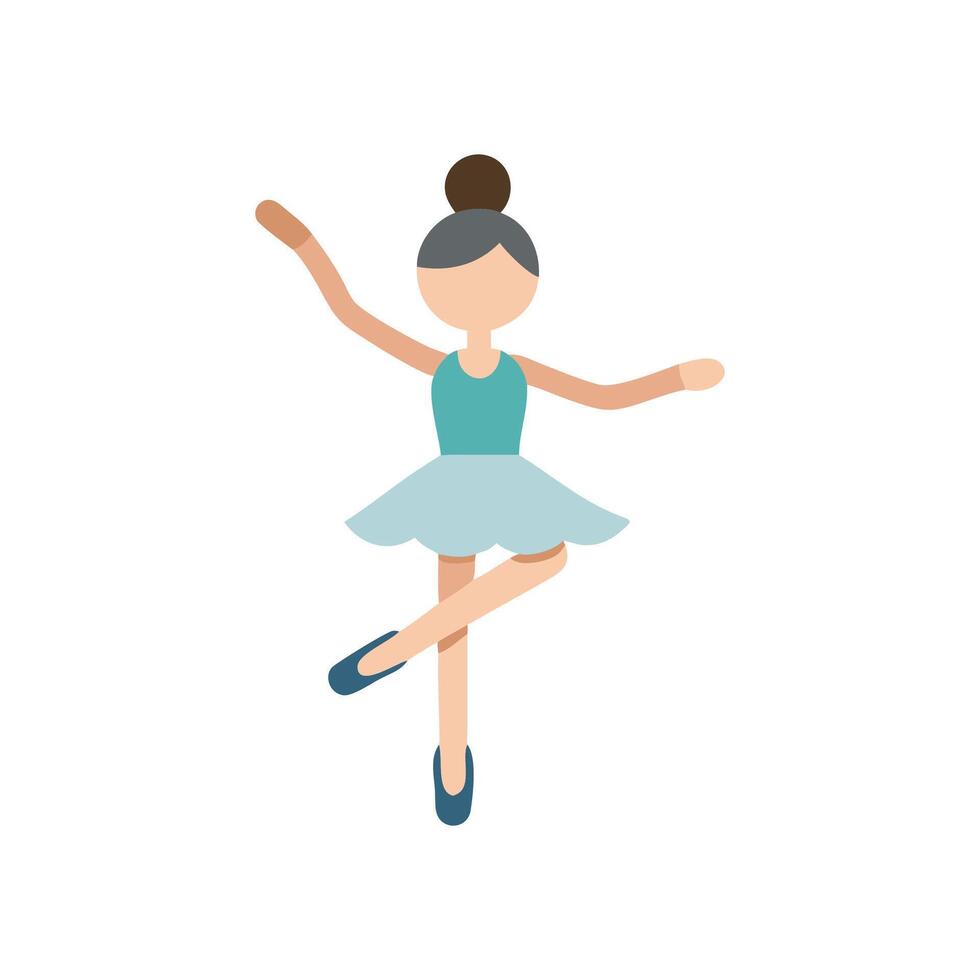 Stylish Ballet Dancer Icon vector