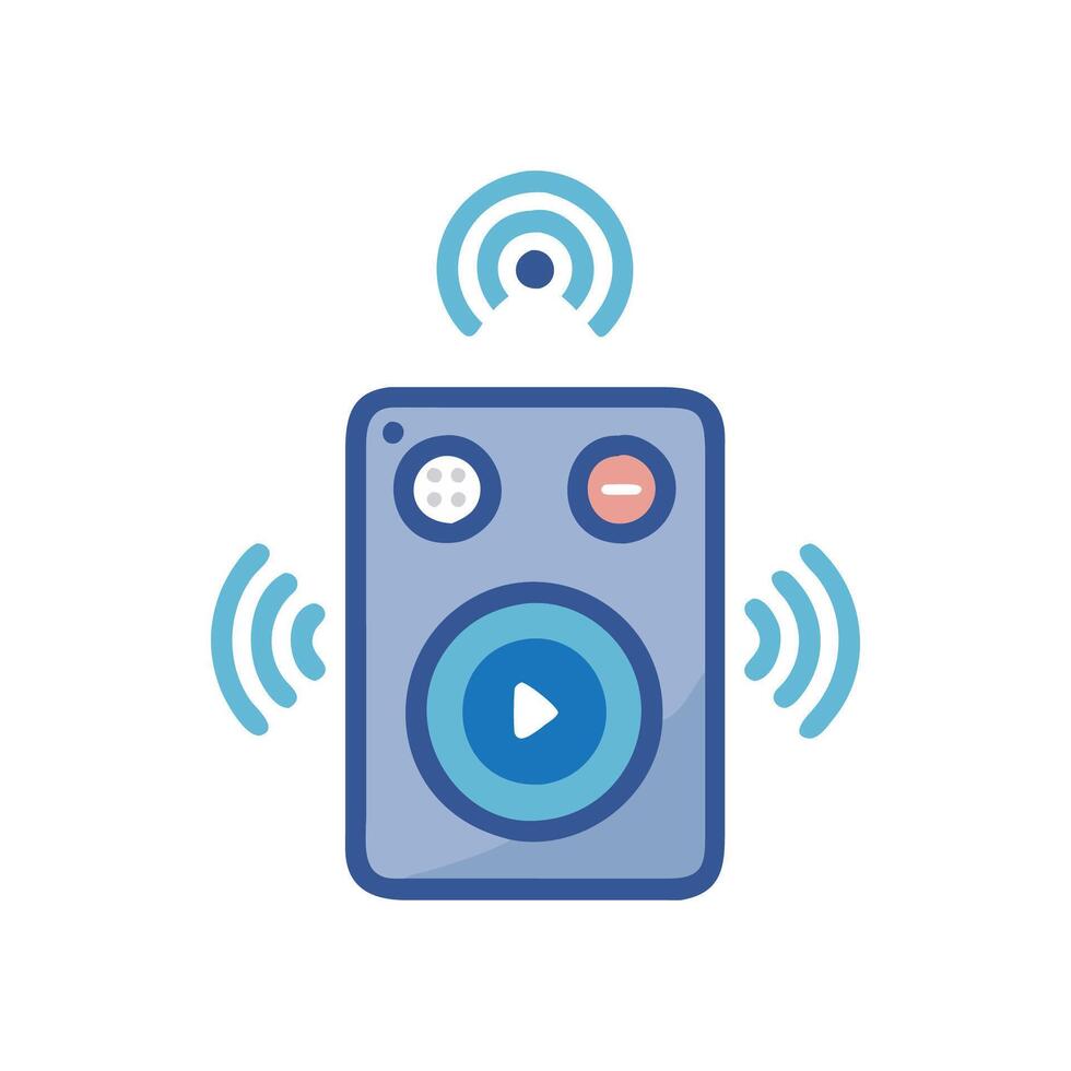 Modern Bluetooth Speaker Icon for Music vector