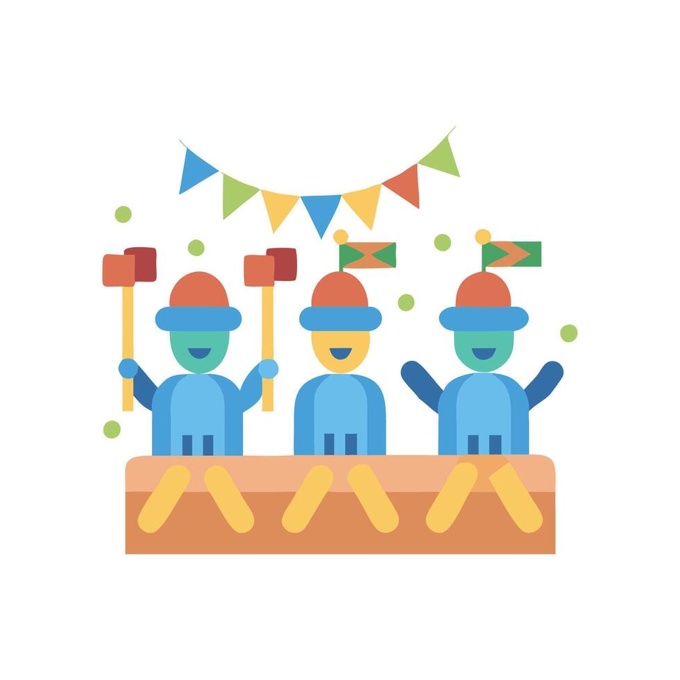 Creative Carnival Parade Icon Design vector