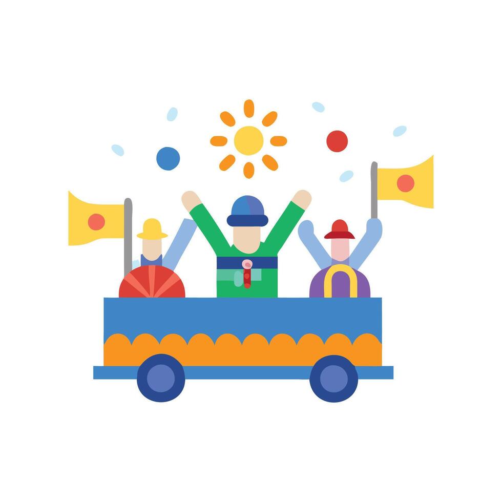 Stylish Carnival Parade Icon vector