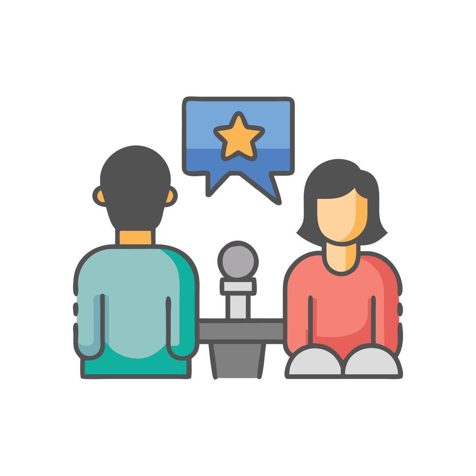 Stylish Celebrity Interview Icon vector