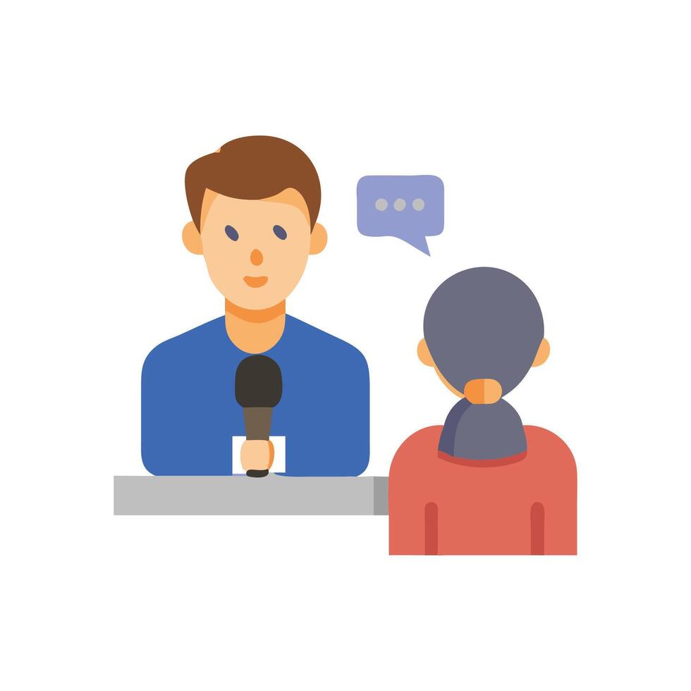 Modern Celebrity Interview Icon for Media vector