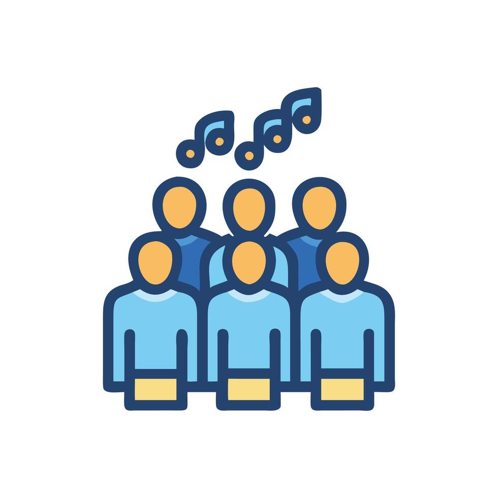 Modern Choir Icon for Music vector
