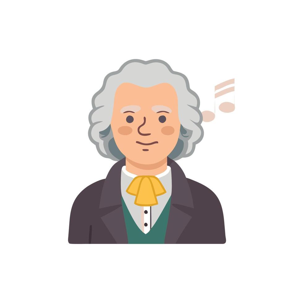 Creative Classical Composer Icon Design vector