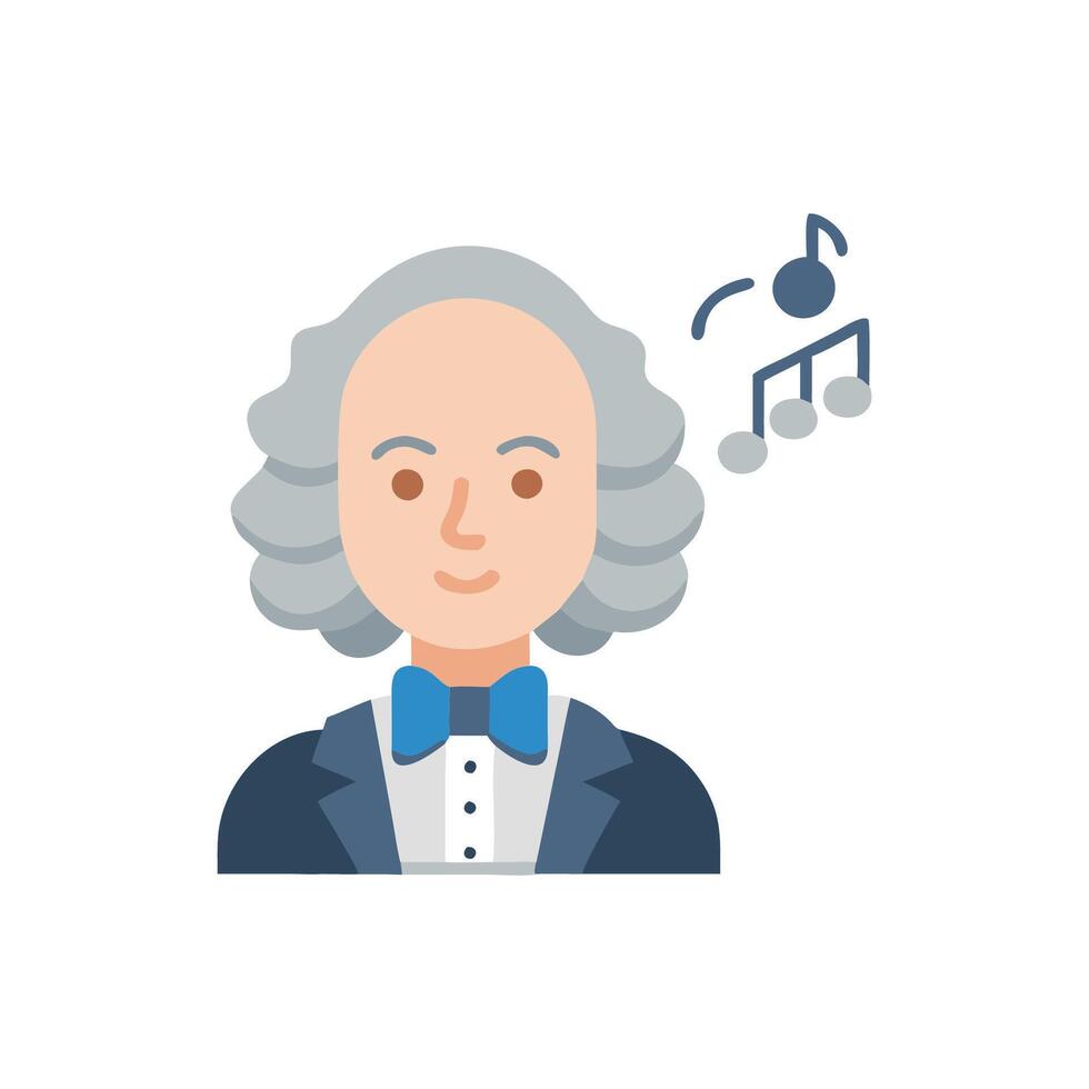 Classical Composer Icon for Music vector