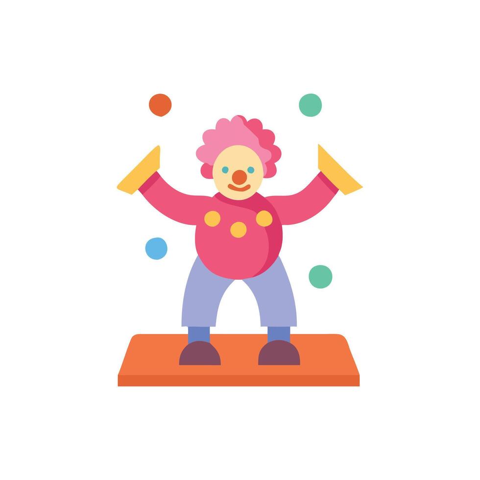 Modern Clown Performance Icon for Fun vector