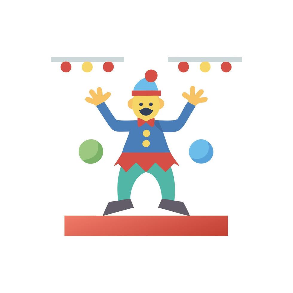 Clown Performance Icon for Fun vector