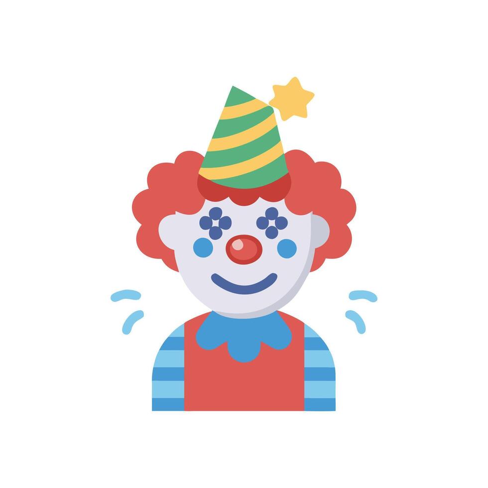 Stylish Clown Performance Icon vector
