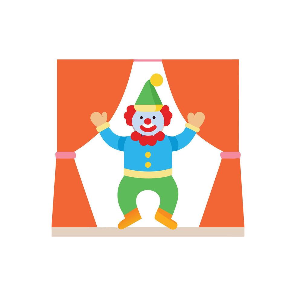 Creative Clown Performance Icon Design vector