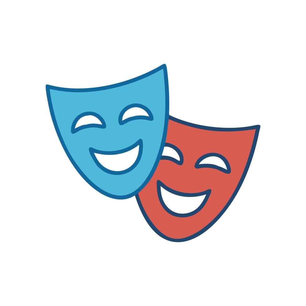 Comedy Mask Icon for Entertainment vector