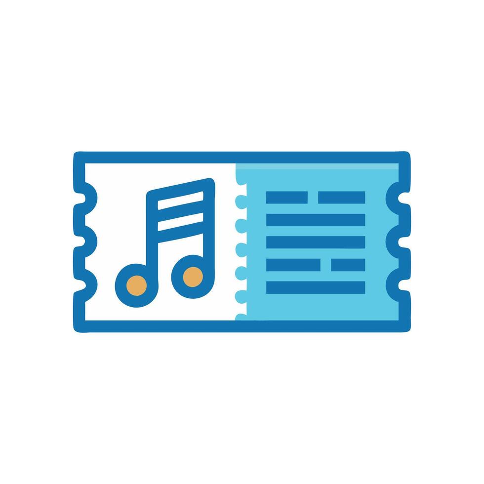 Concert Ticket Icon for Events vector