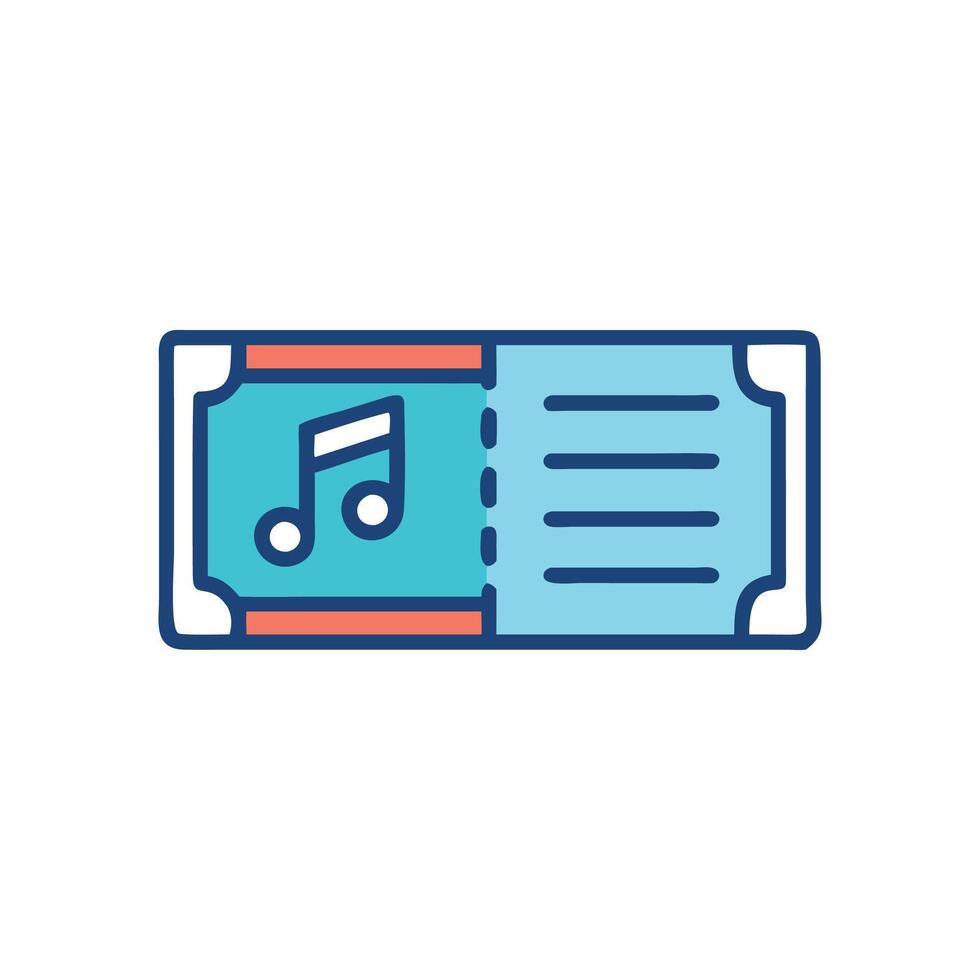 Creative Concert Ticket Icon Design vector
