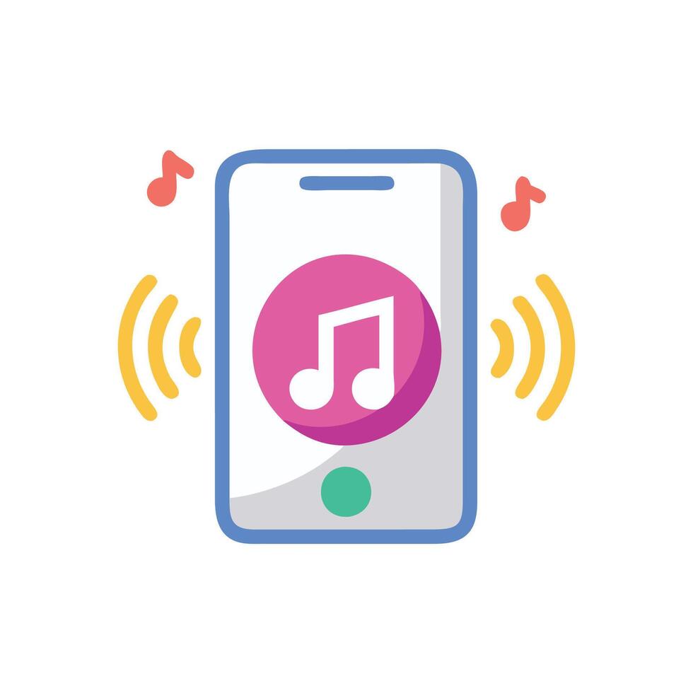 Stylish Custom Ringtone Icon vector