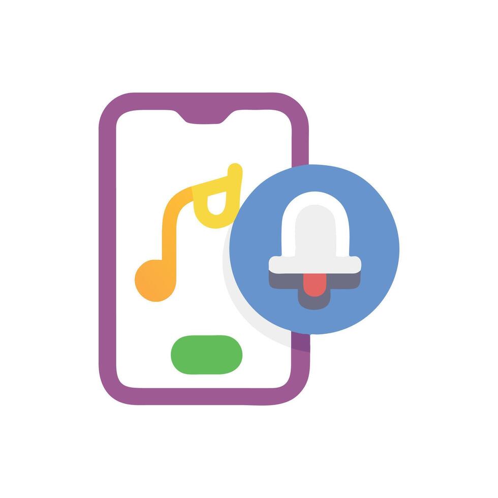 Modern Custom Ringtone Icon for Music vector
