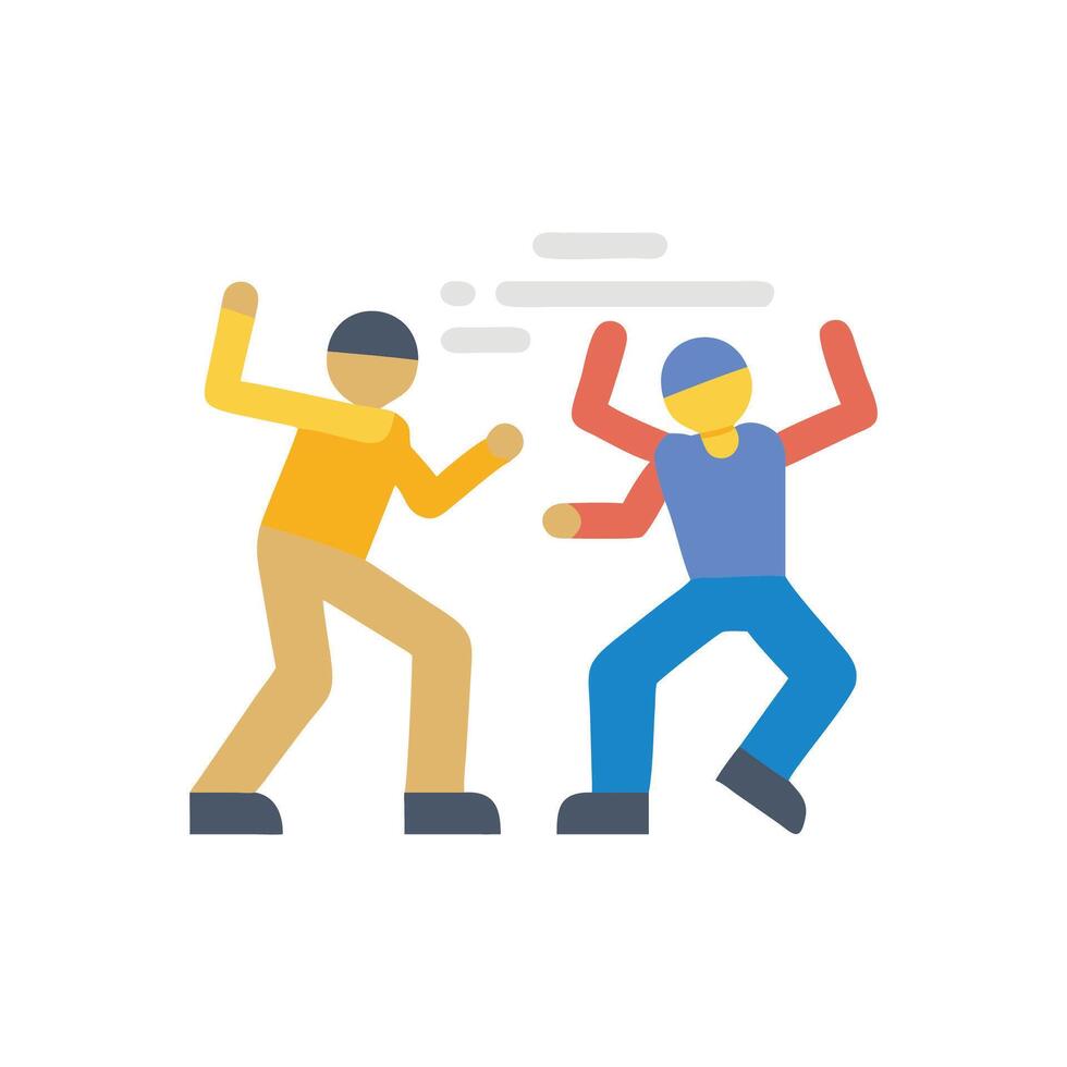 Stylish Dance Battle Icon vector