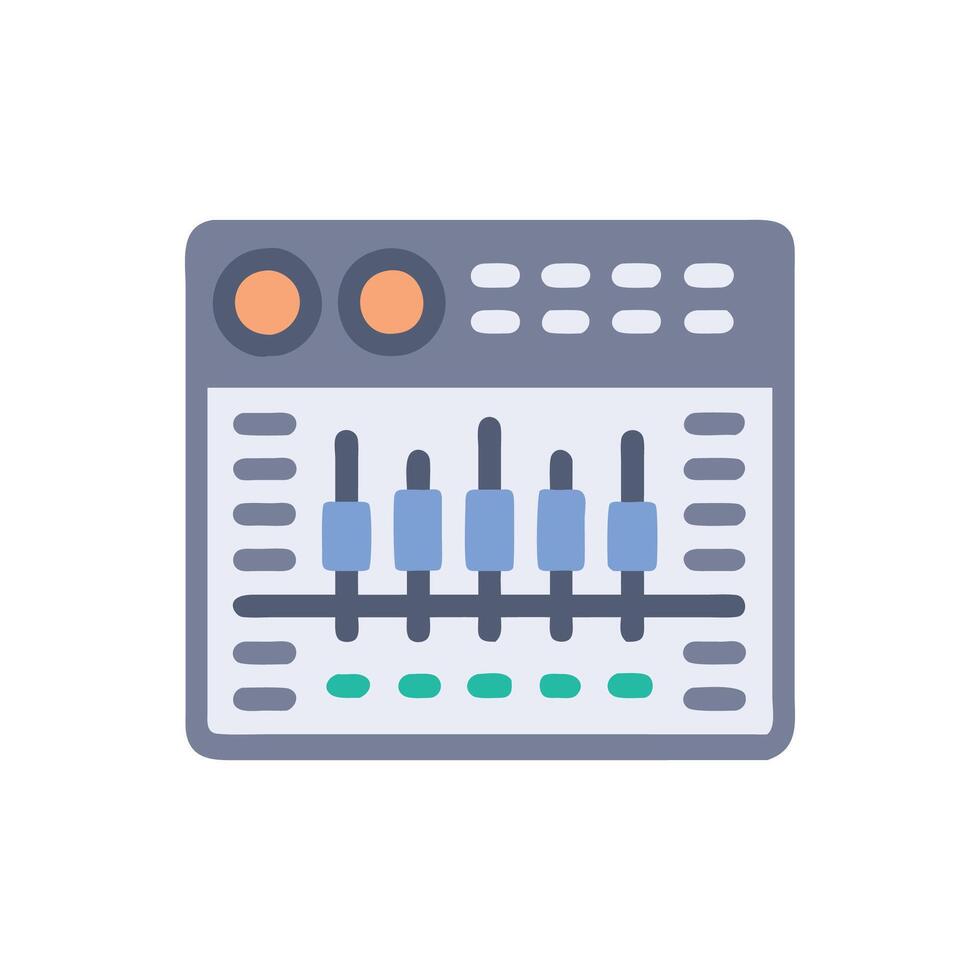 Creative Digital Soundboard Icon Design vector