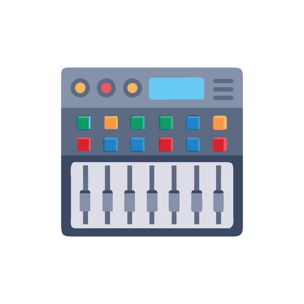 Modern Digital Soundboard Icon for Mixing vector