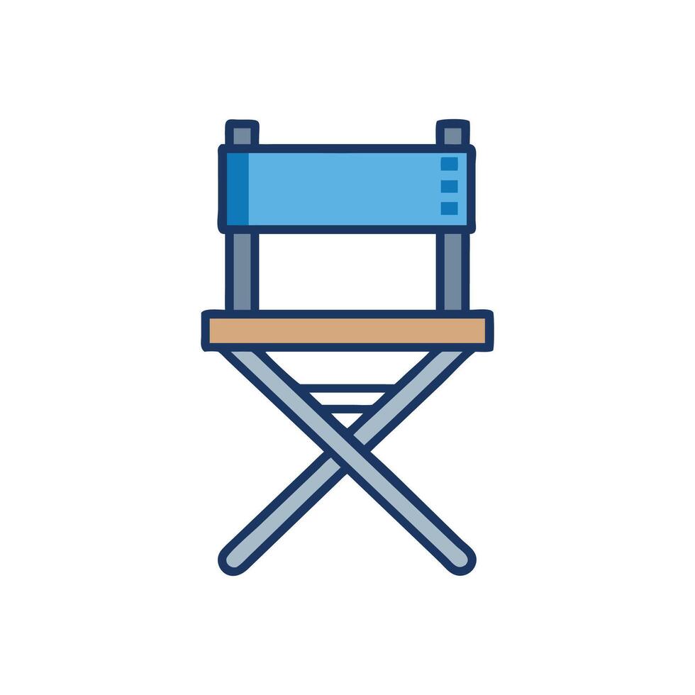 Directors Chair Icon for Filmmaking vector