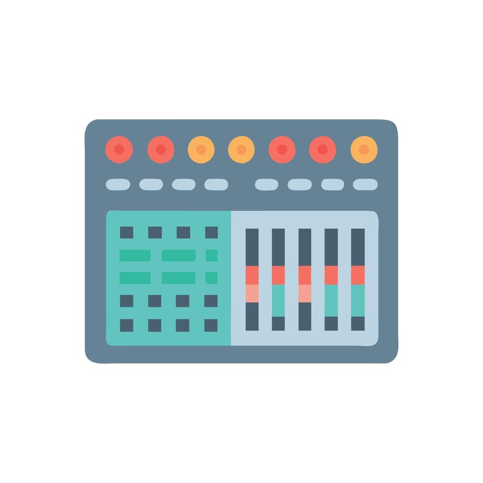 Stylish Digital Soundboard Icon vector