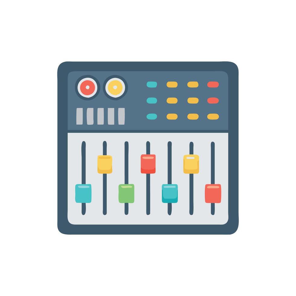 Digital Soundboard Icon for Mixing vector