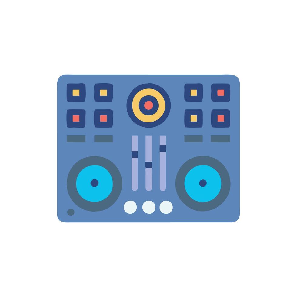 Modern DJ Mixer Icon for Events vector
