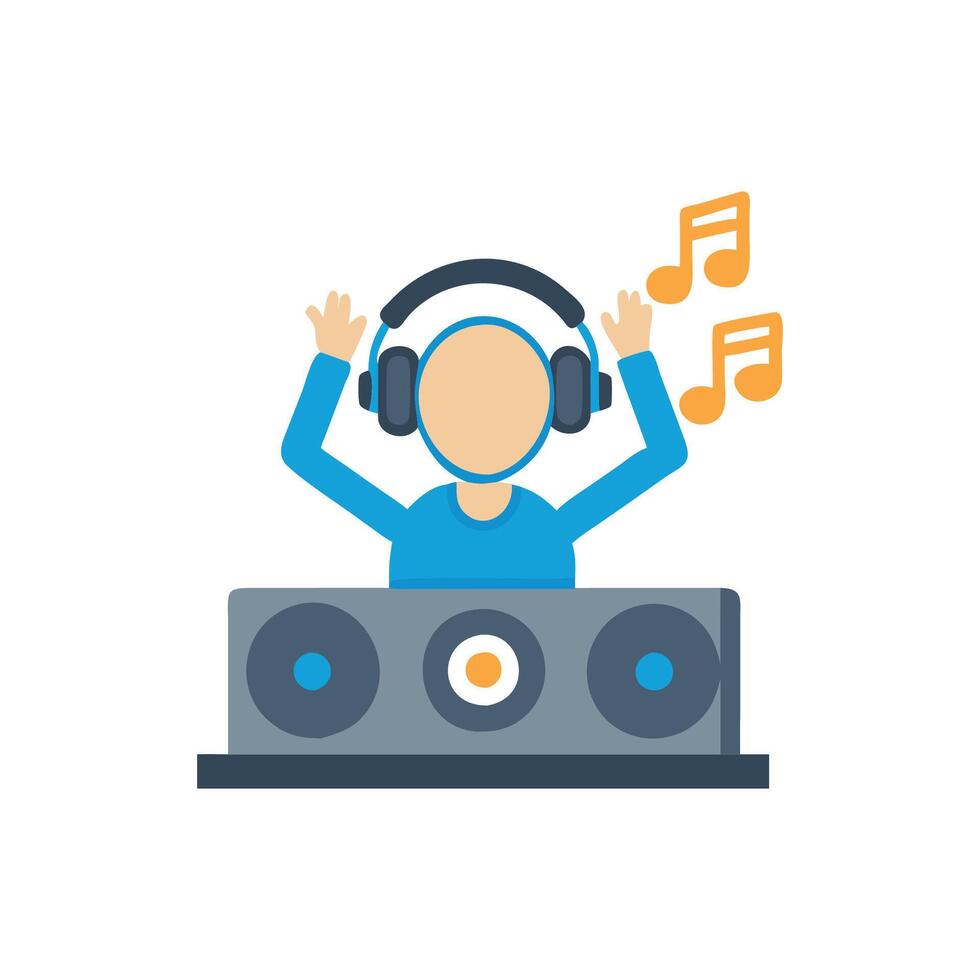 DJ Performance Icon for Events vector