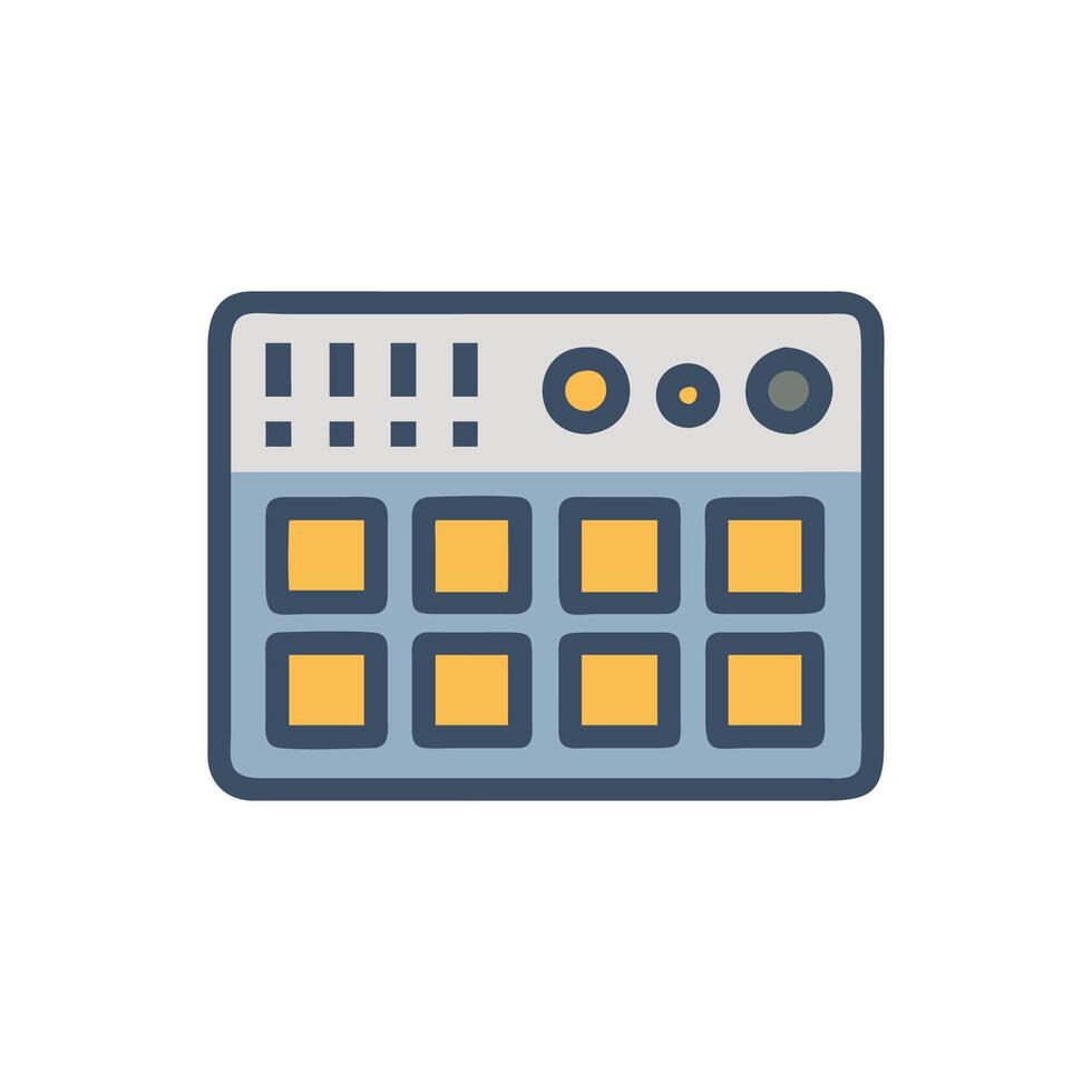 Drum Machine Icon for Production vector