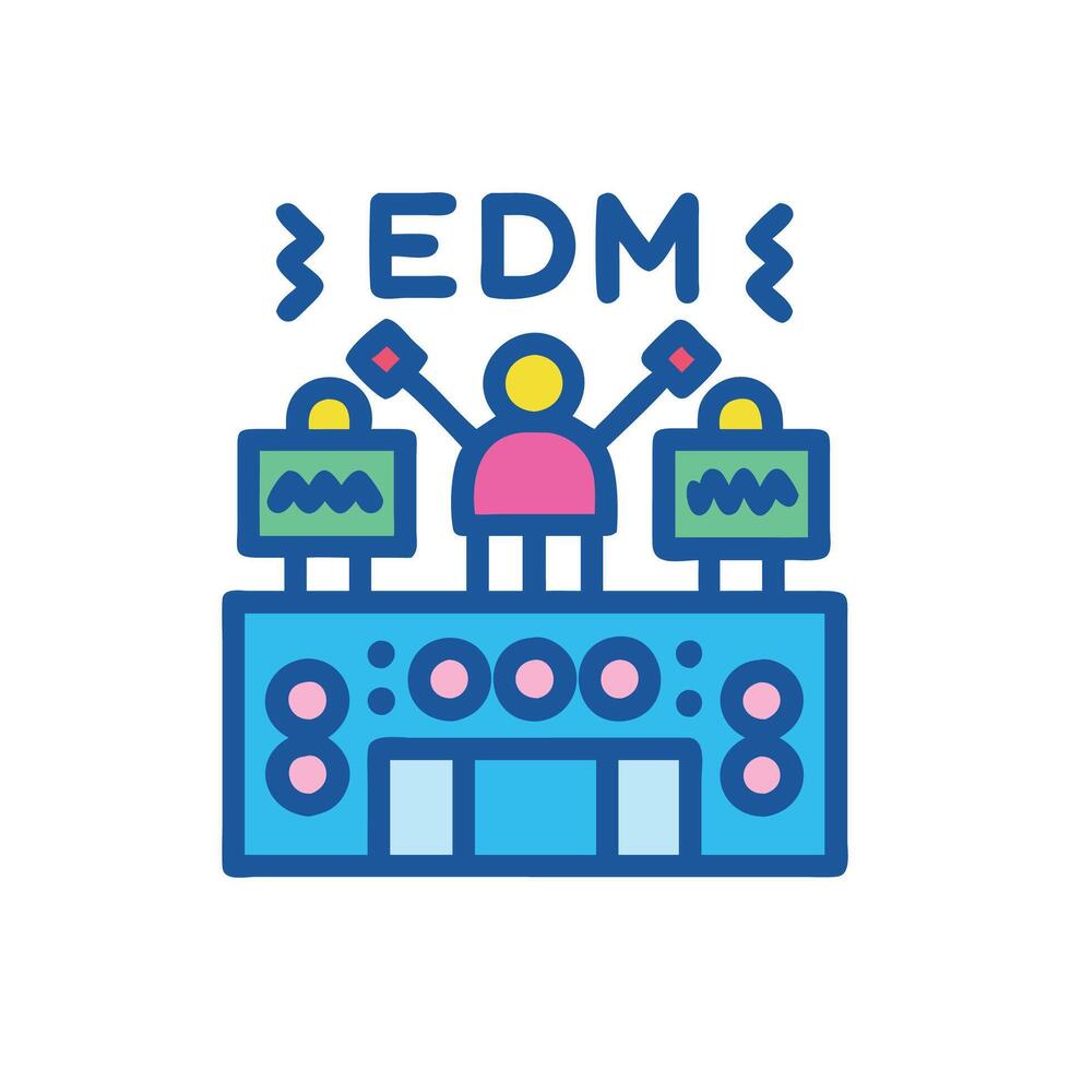 Stylish EDM Festival Icon vector