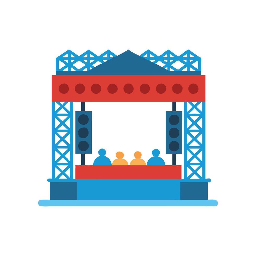 Modern Festival Stage Icon for Music vector