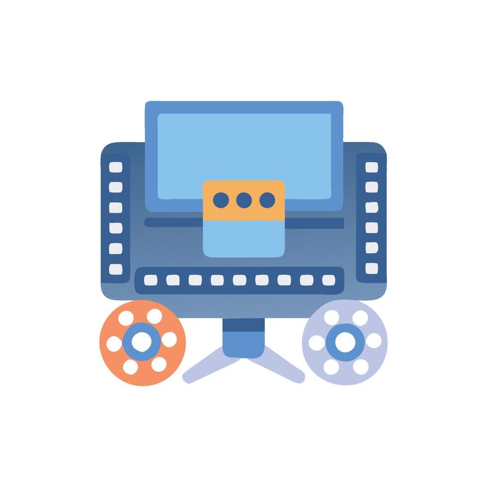 Film Editing Suite Icon for Production vector