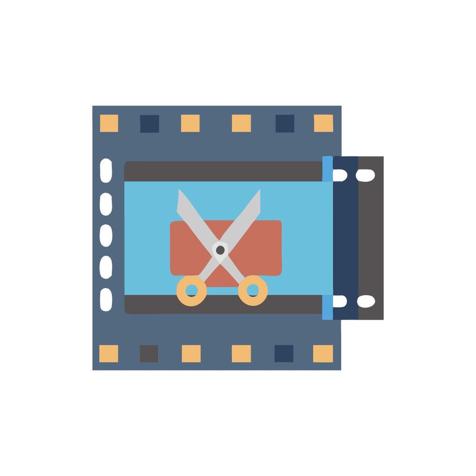 Creative Film Editing Suite Icon Design vector