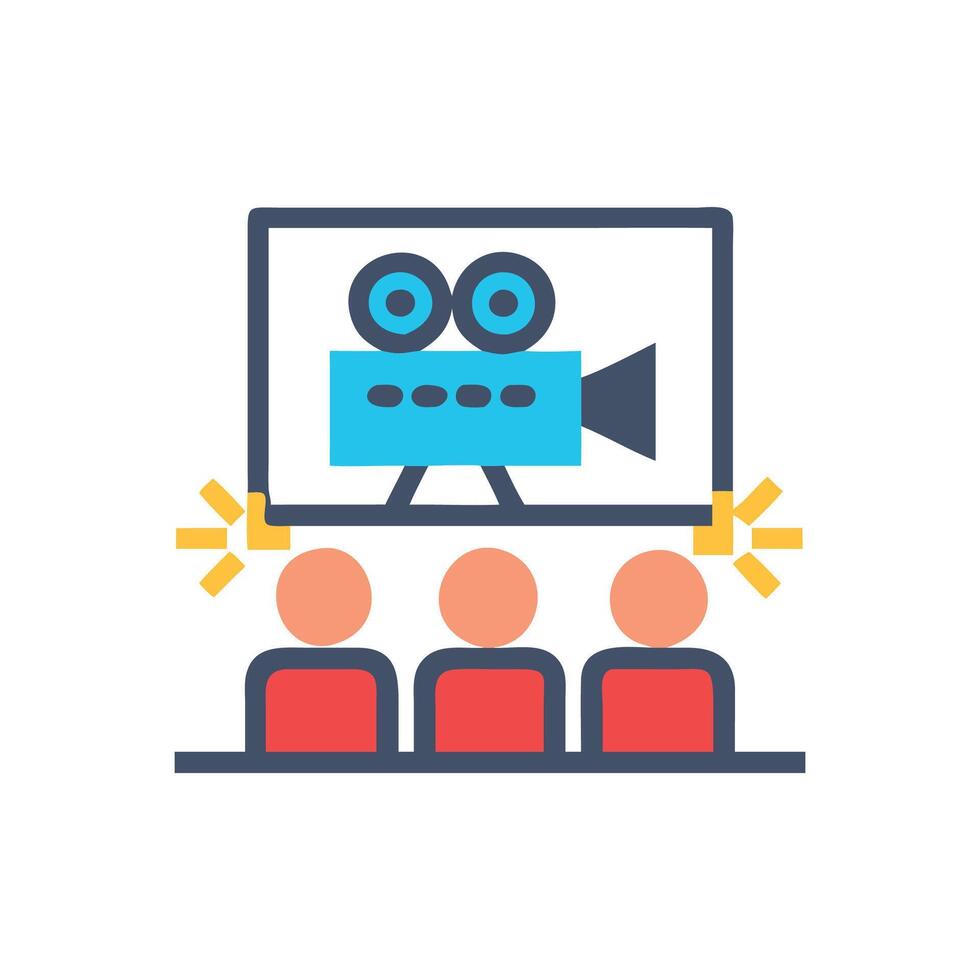 Creative Film Festival Icon Design vector