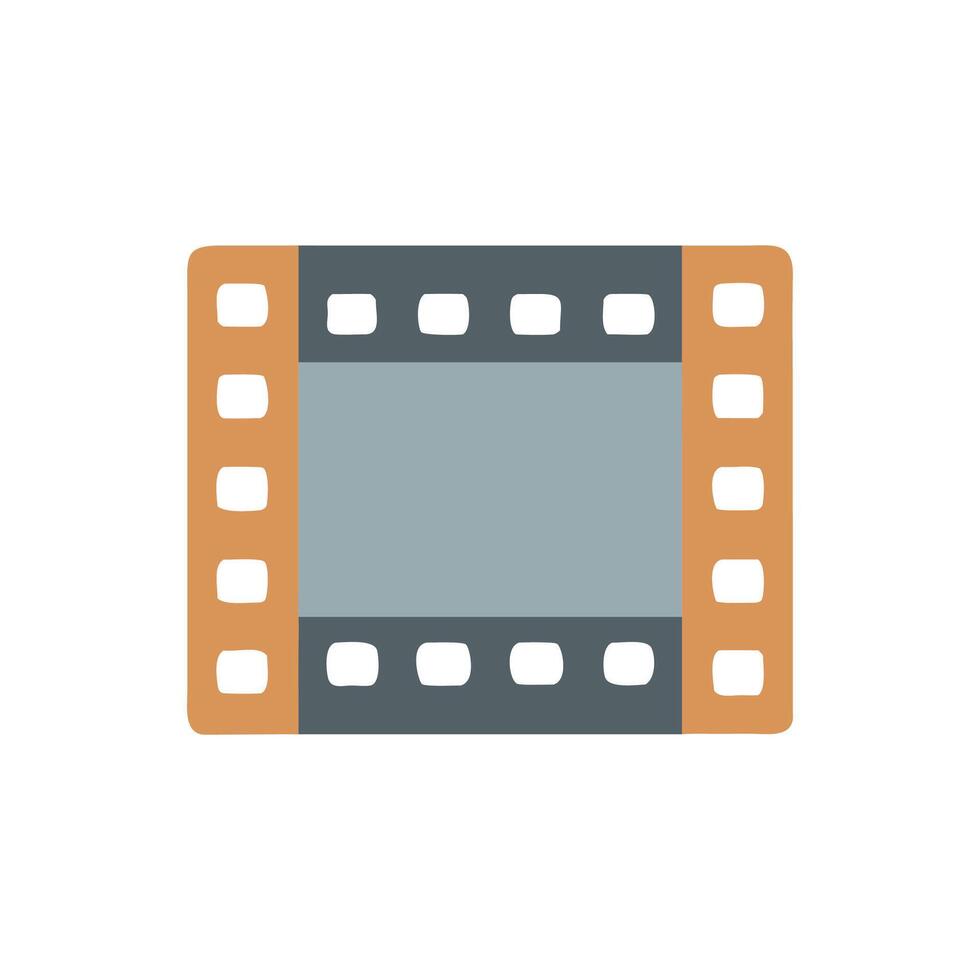Modern Film Reel Strip Icon for Editing vector