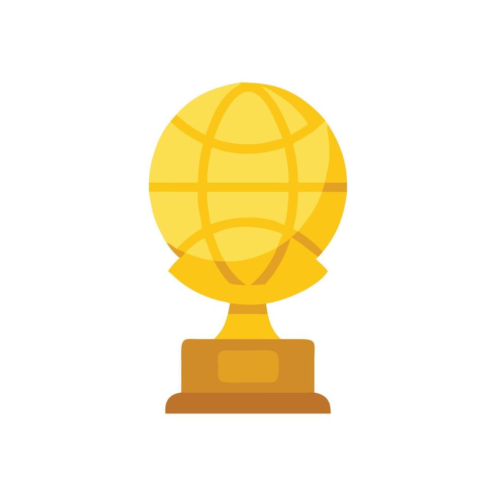 Modern Golden Globe Trophy Icon for Awards vector