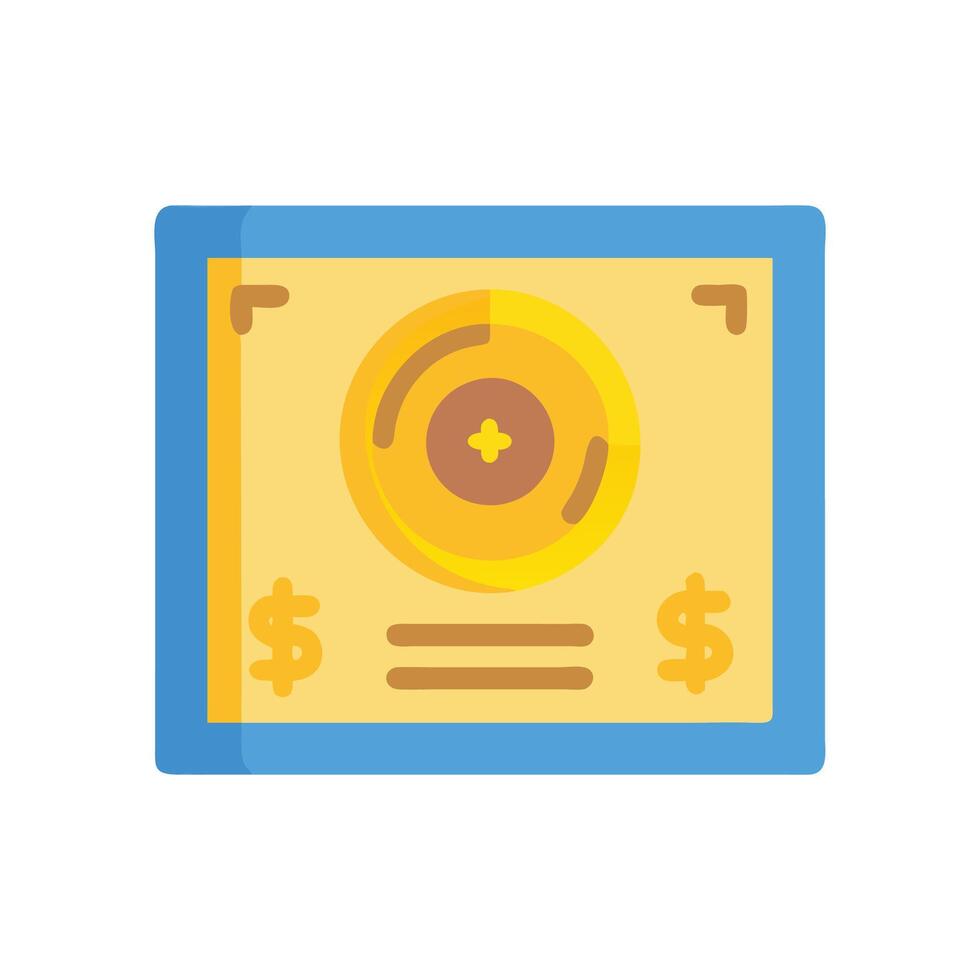 Creative Gold Record Icon Design vector