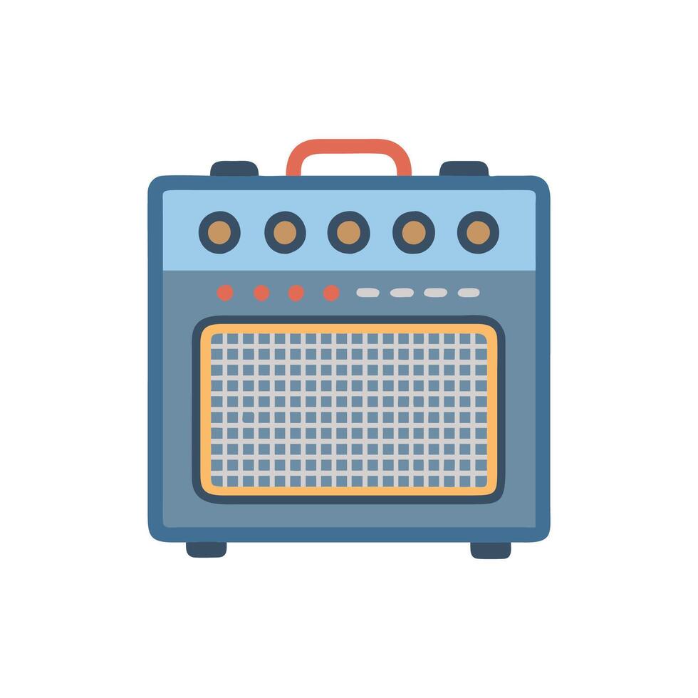 Creative Guitar Amp Icon Design vector