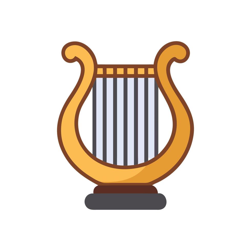 Modern Harp Icon for Music vector