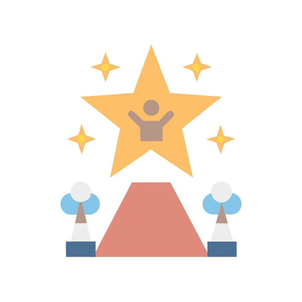 Stylish Hollywood Walk of Fame Icon vector