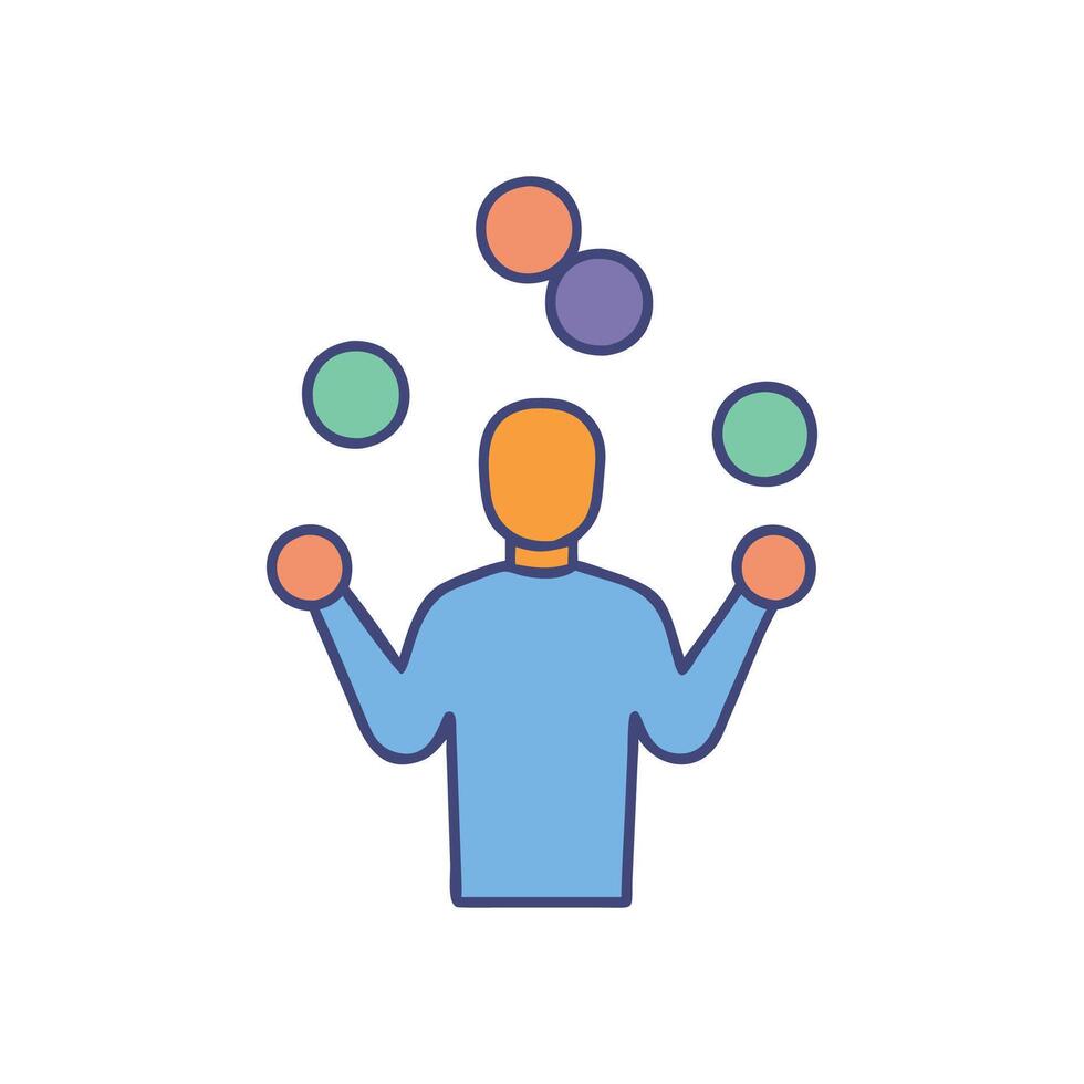 Juggler Icon for Circus Themes vector