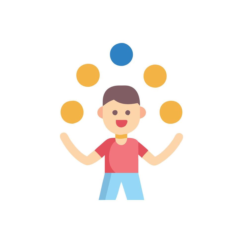 Dynamic Juggler Icon for Celebrations vector