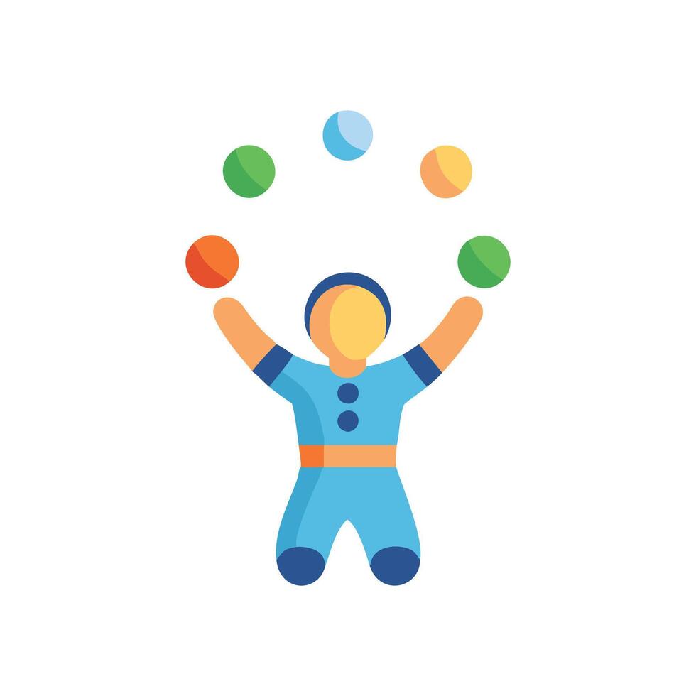 Stylish Juggler Icon for Events vector