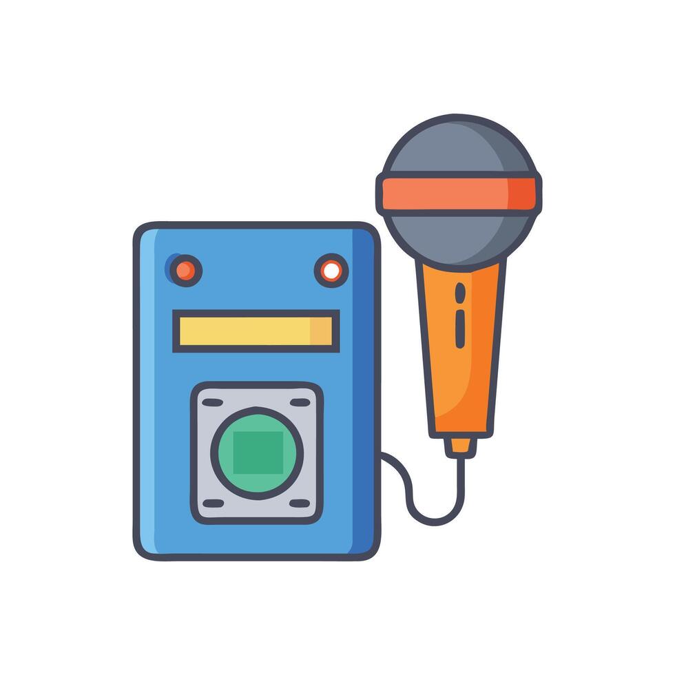 Stylish Karaoke Machine Icon for Events vector