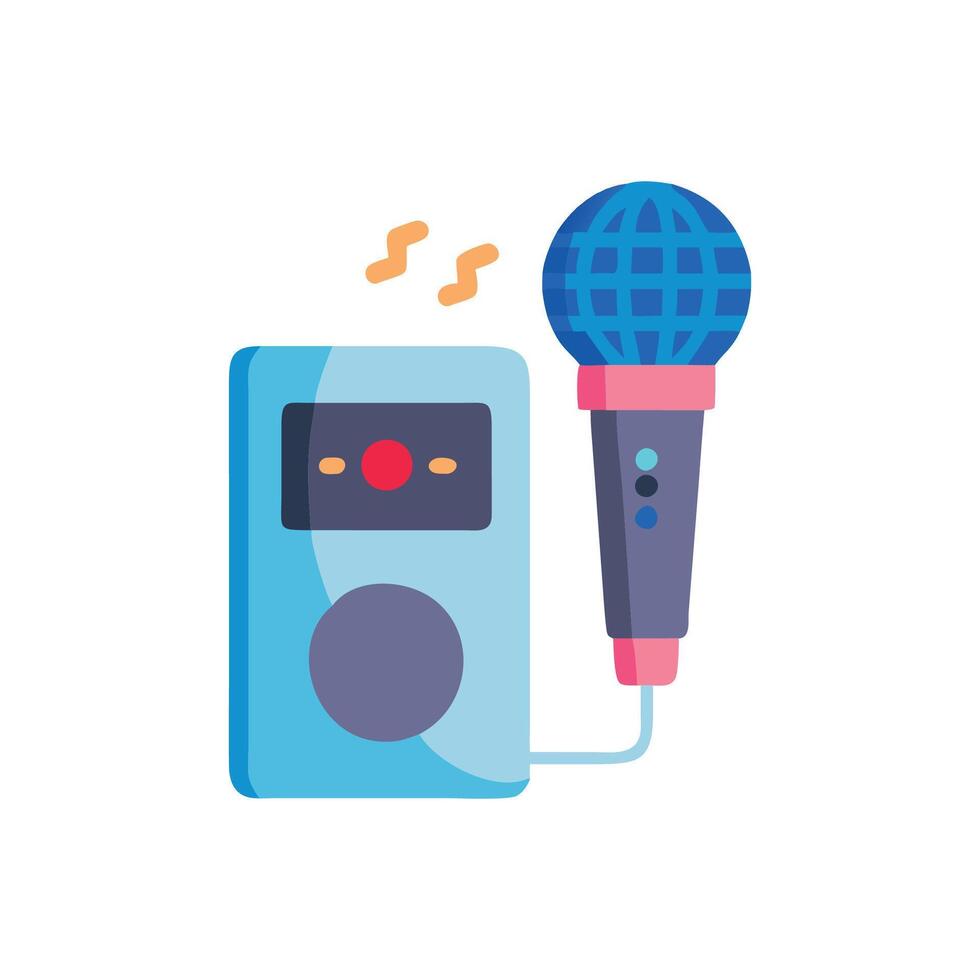 Vibrant Karaoke Machine Icon Design vector