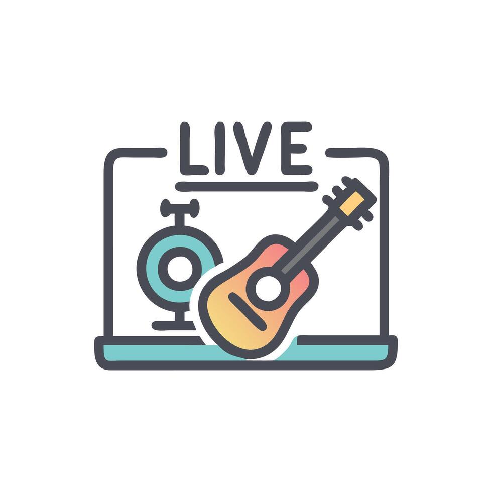 Dynamic Live Acoustic Performance Icon vector