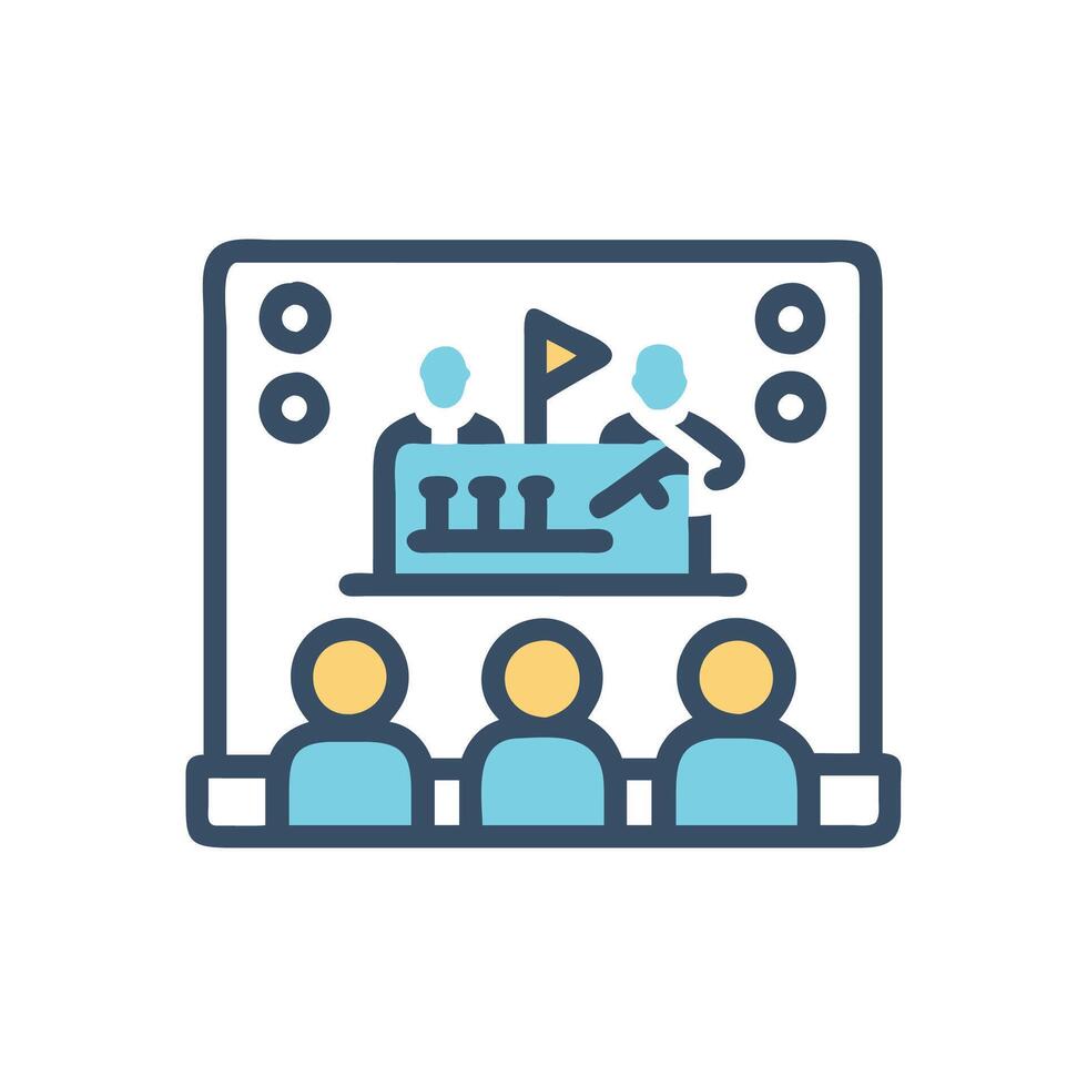 Dynamic Live Performance Icon for Festivals vector